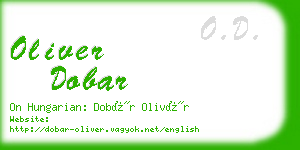 oliver dobar business card